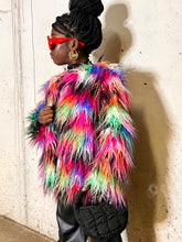 Load image into Gallery viewer, Color Block Fur Jacket 2T-13
