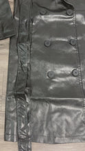 Load and play video in Gallery viewer, About My Business Leather Trench jacket w belt 5-16
