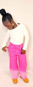 PINK 2 TONE TROUSERS 4-12