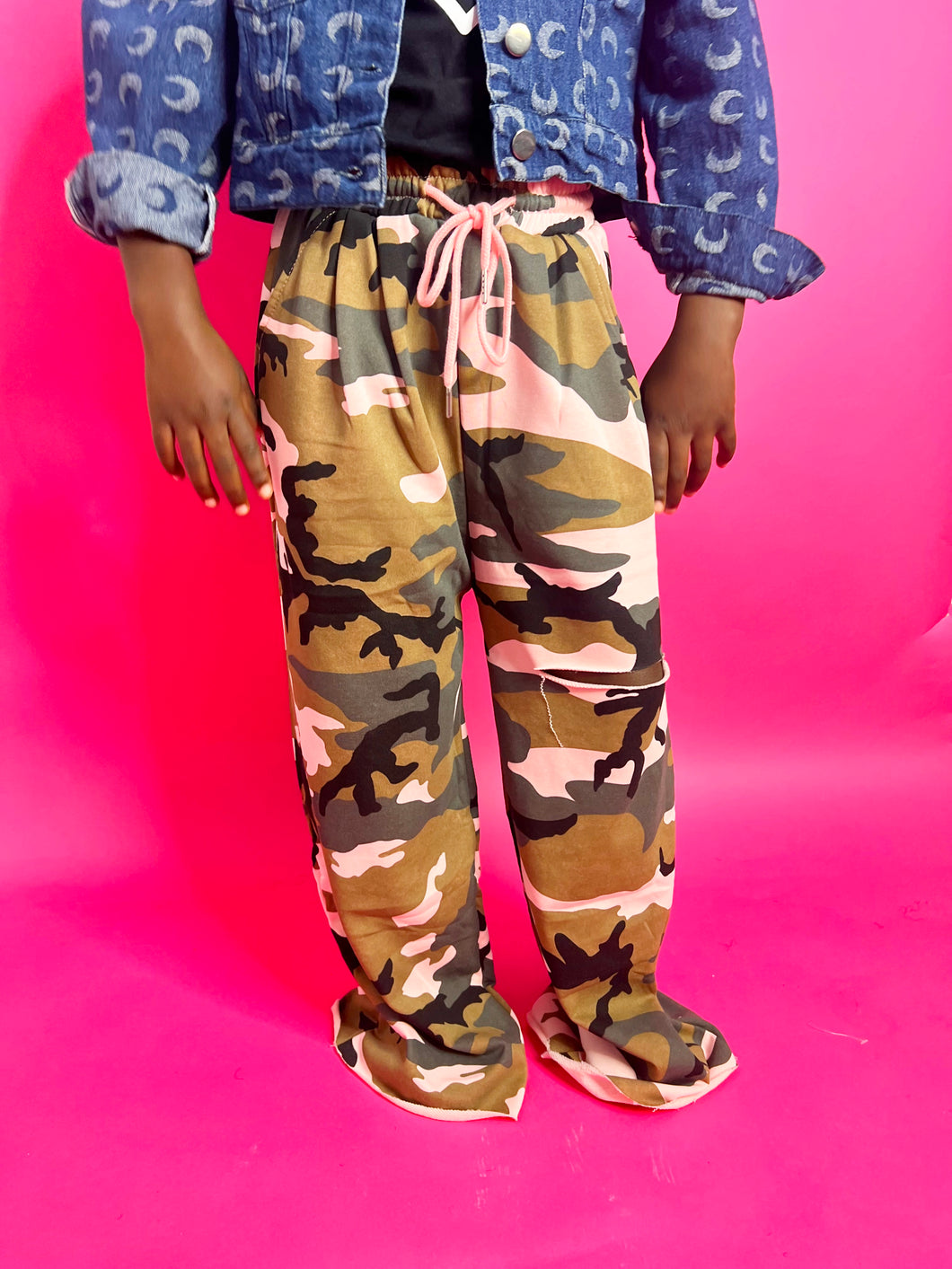 MY WAY CAMOUFLAGE WIDE LEG JOGGERS 5--13