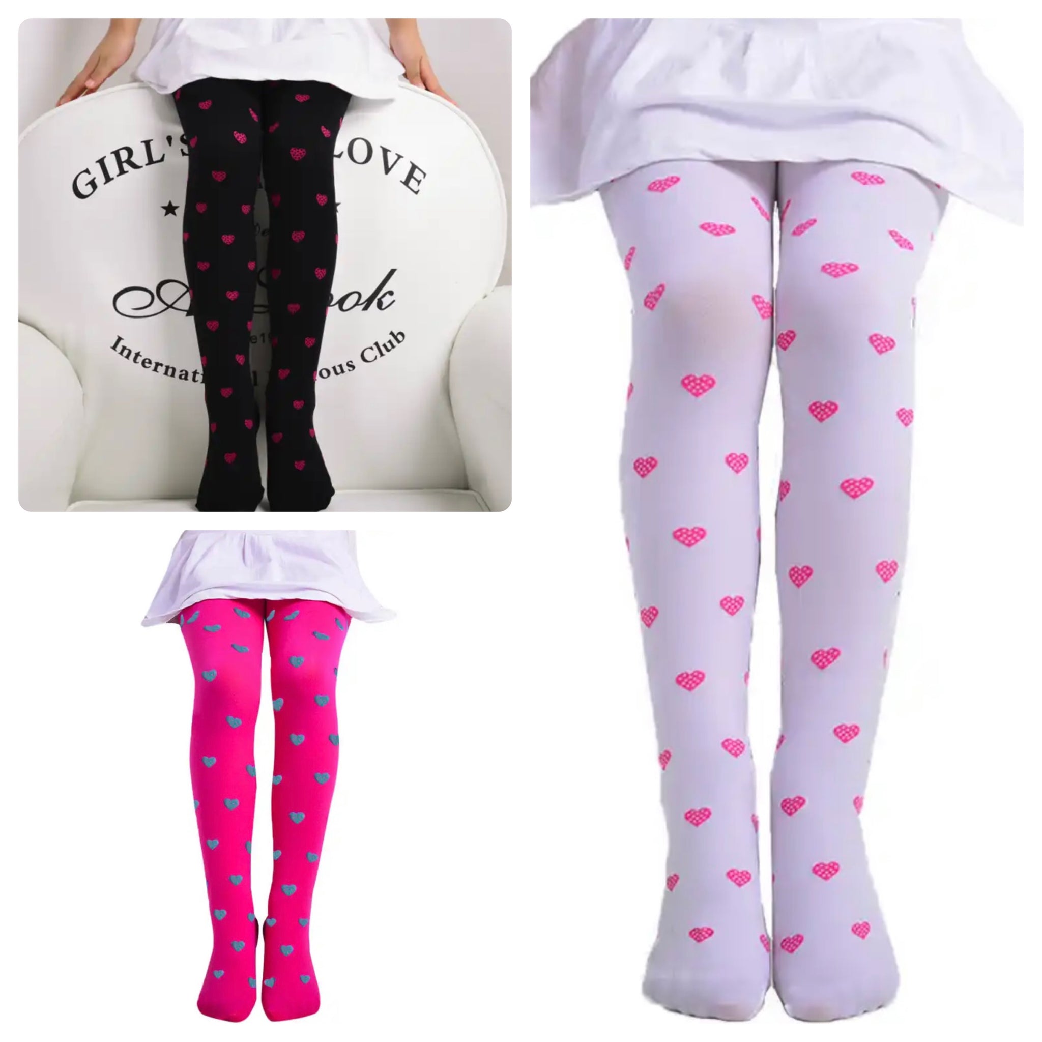 PINK HEART TIGHTS ((Colors)) 3-10 – Bug's Way Clothing