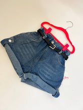 Load image into Gallery viewer, High Waist Belted Jean Shorts 6-14
