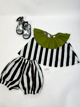 Load image into Gallery viewer, Olive Stripe  2 Pc set 2T-7
